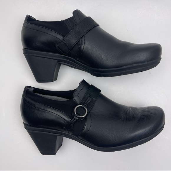 Abeo B.I.O SYSTEM Raine Black Leather Comfortable Mule Clog Heel Shoes Size 7.5 - Picture 4 of 10